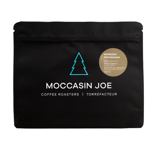 moccasin joe artisan coffee espresso pachamama bag
